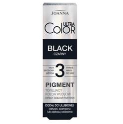 Joanna Ultra Color 3 Black Toning Pigment Highlighting and Refreshing Natural and Dyed Hair Color 100ml
